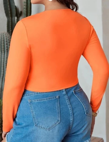 Top SHEIN CURVE, portocaliu, 2XL