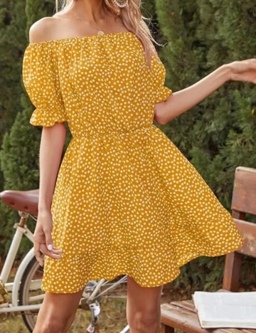 Rochie scurta SHEIN, portocaliu, M