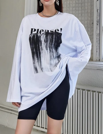Bluza Dazy, alb, S Alb