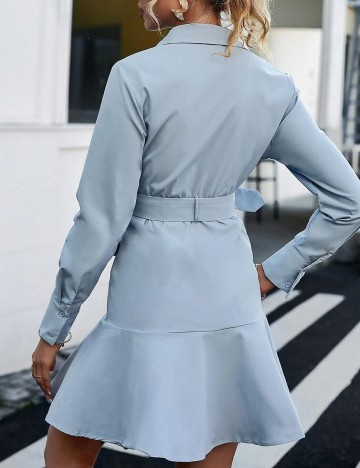 Rochie Scurta Simplee, albastru, L