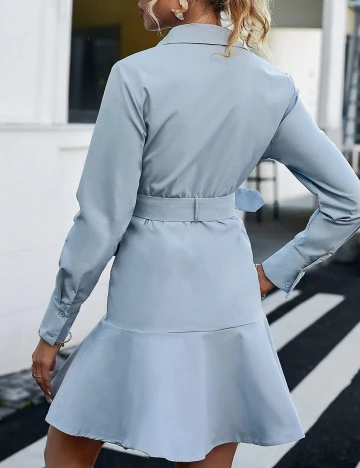 Rochie Scurta Simplee, albastru, L Albastru