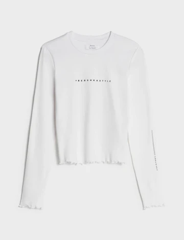 Bluza Bershka, alb, L