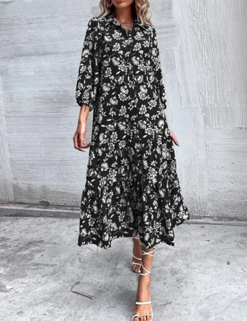 Rochie Medie SHEIN, negru, XS Negru