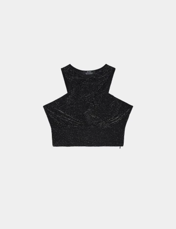 Top Bershka, negru, M Negru
