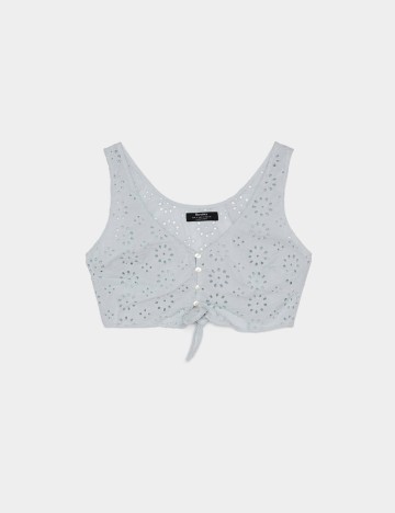 Top Bershka, albastru, S