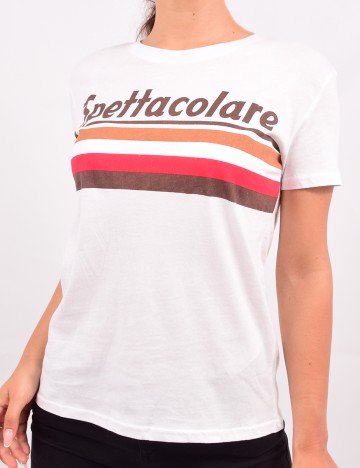 Tricou Bershka, alb, S