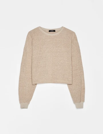 Bluza Bershka, crem, L Crem