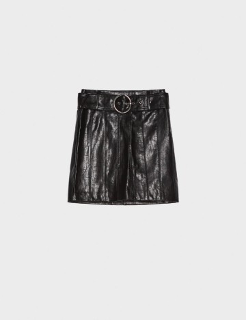 Fusta Bershka, negru, M