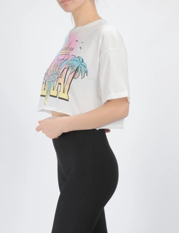 Top Bershka, alb, S