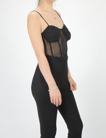 Top Bershka, negru, M