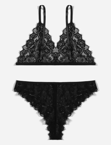 Set lenjerie SHEIN Curve, negru, 2XL