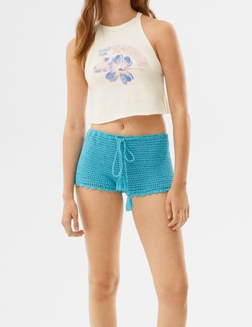 Top Bershka, alb, S