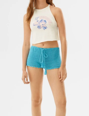 Top Bershka, alb, S
