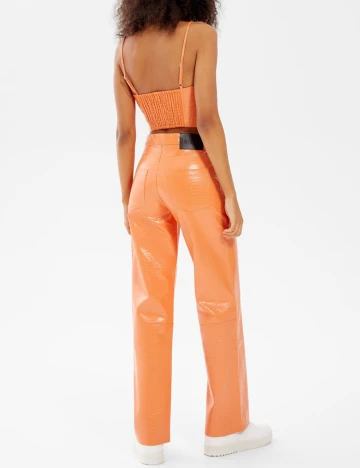 Top Bershka, portocaliu, M