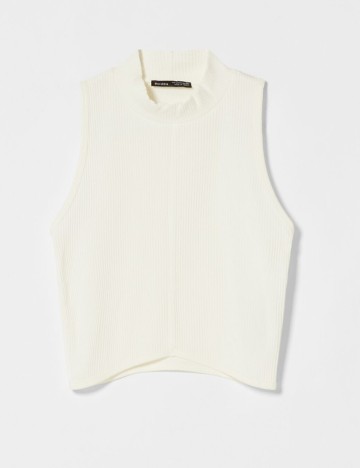 Top Bershka, alb, S