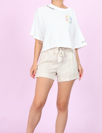 Pantaloni scurti Hailys, alb/crem, L