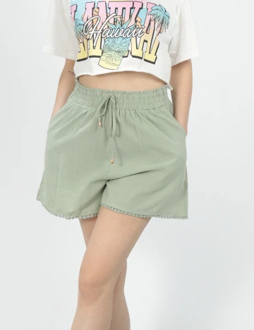 Pantaloni scurti Simplee, verde, M