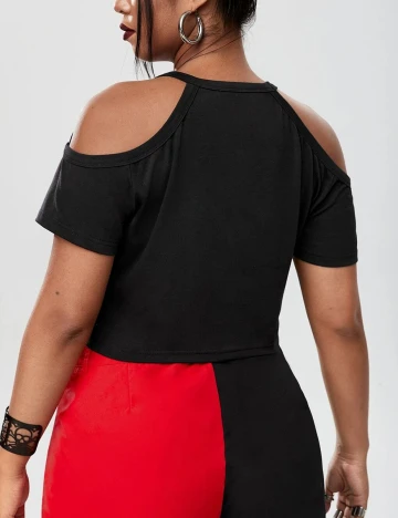 Tricou SHEIN CURVE, negru, 2XL