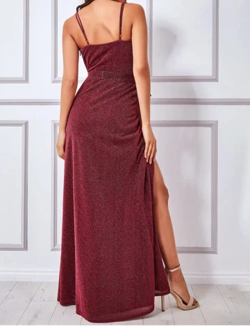Rochie lunga Goddiva, rosu, 40