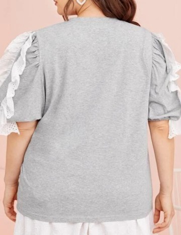 Tricou SHEIN CURVE, gri, 0 XL