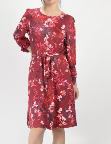 Rochie scurta Happy Holly, grena, 36/38