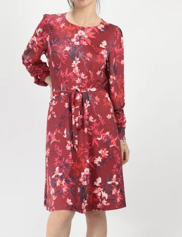 Rochie scurta Happy Holly, grena, 36/38