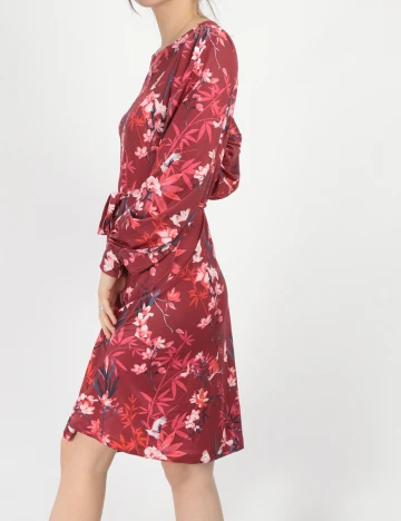 Rochie scurta Happy Holly, grena, 36/38