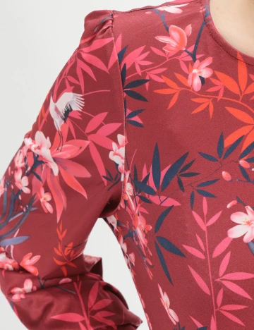 Rochie scurta Happy Holly, grena, 36/38