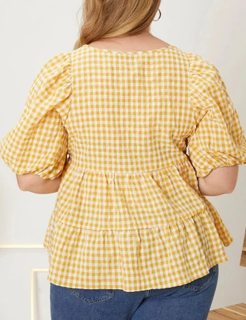 Camasa SHEIN CURVE, galben, 0 XL