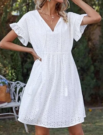 Rochie scurta SHEIN, alb, XS