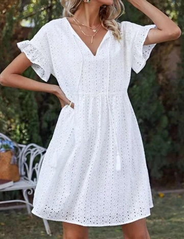 Rochie scurta SHEIN, alb, XS