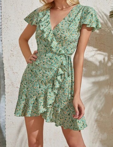 Rochie Scurta SHEIN, verde, S