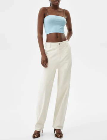 Top Bershka, albastru, M