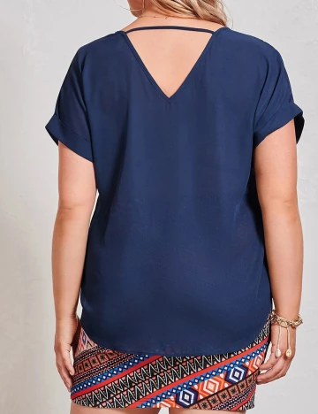Camasa SHEIN CURVE, bleumarin, 2XL