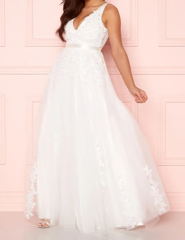 Rochie lunga Chiara Forthi, alb, 42