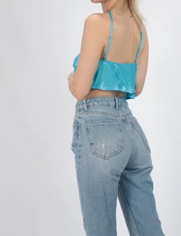 Top Bershka, albastru, M