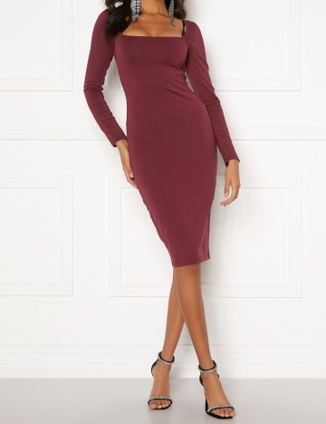 Rochie medie BUBBLEROOM, grena, M