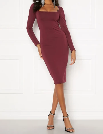 Rochie medie BUBBLEROOM, grena, M