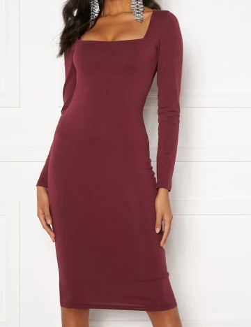 Rochie medie BUBBLEROOM, grena, M