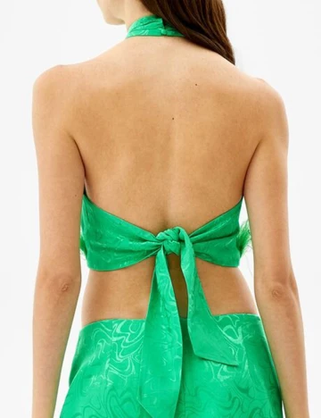 Top Bershka, verde, XL Verde