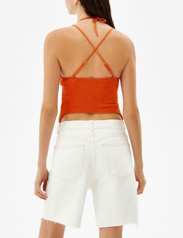 Top Bershka, portocaliu, M