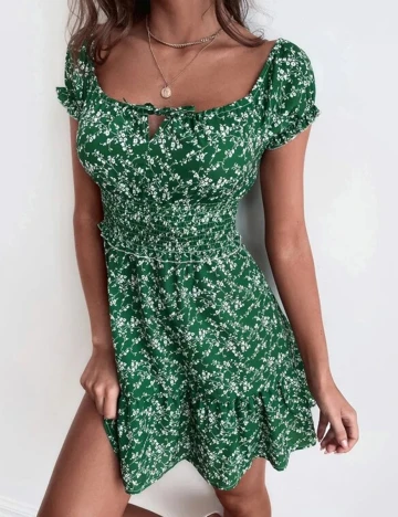 Rochie Scurta SHEIN, verde, L Verde