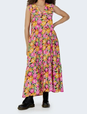 Rochie lunga Vila, floral, 38