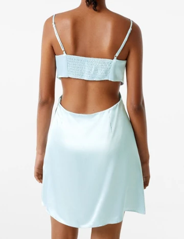 Rochie scurta Bershka, bleu, S Albastru