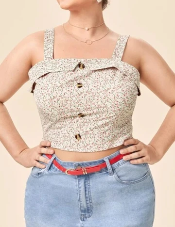 Top SHEIN CURVE, floral, 3XL