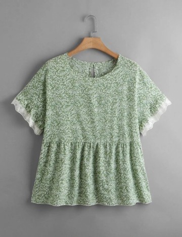 Bluza SHEIN CURVE, verde, 3XL
