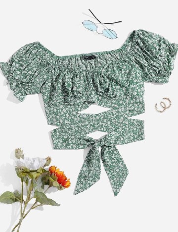 
						Top SHEIN, verde, M