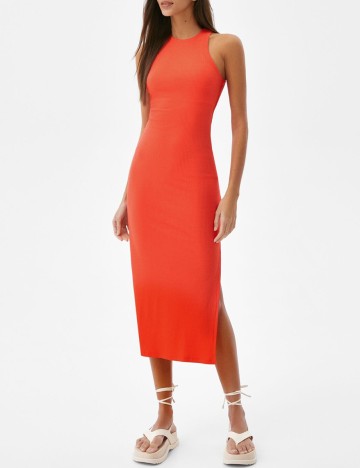 Rochie medie Bershka, portocaliu, M