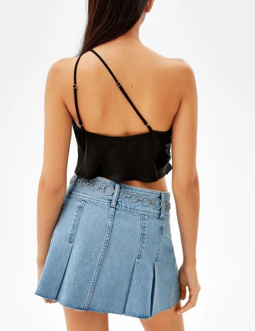 Top Bershka, negru, S