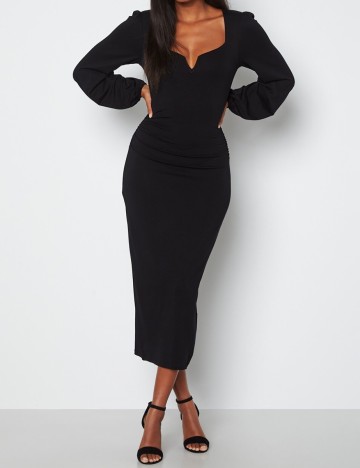 Rochie lunga BUBBLEROOM, negru, S